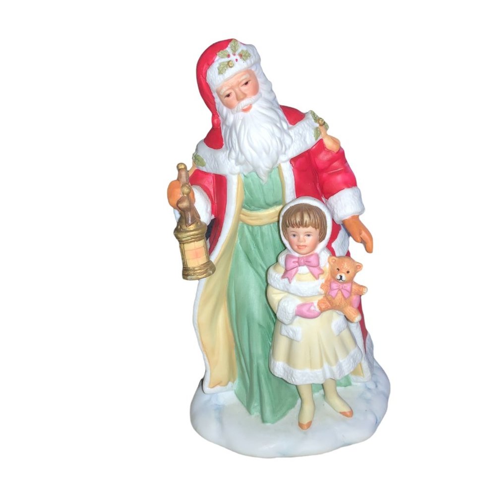 Avon 1995 Ceramic Santa with Child Figurine
